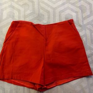 Boutique bright red shorts. Size L